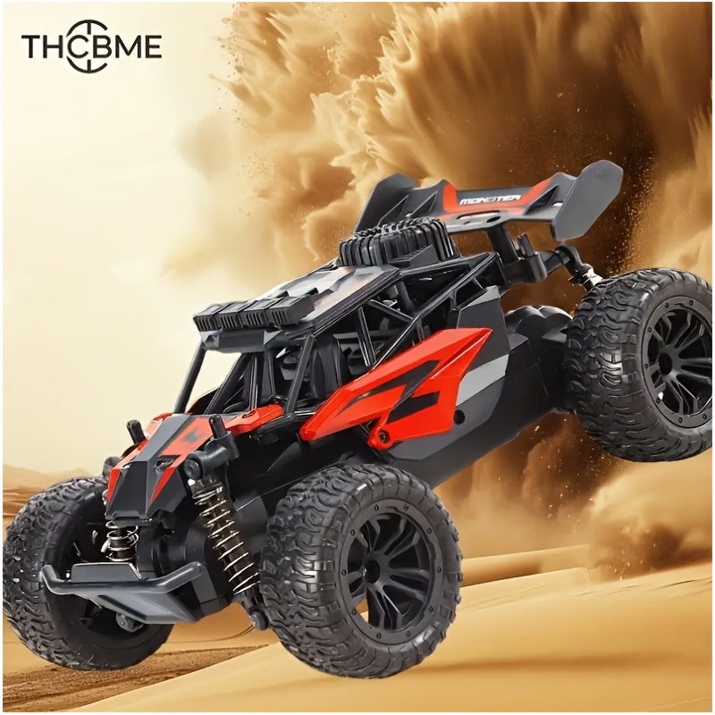 THCBME 2, 4G Remote Control Off-Road Vehicle, 1:18 Scale, All-Wheel Drive High-Speed Drift Racing Toy Suitable for Adults - Durable Rechargeable Battery, Yellow and Black Color Scheme with Red Accents, Perfect Easter Gift, High-Performance RC Toy | Aerodynamic Design, Sturdy Structure