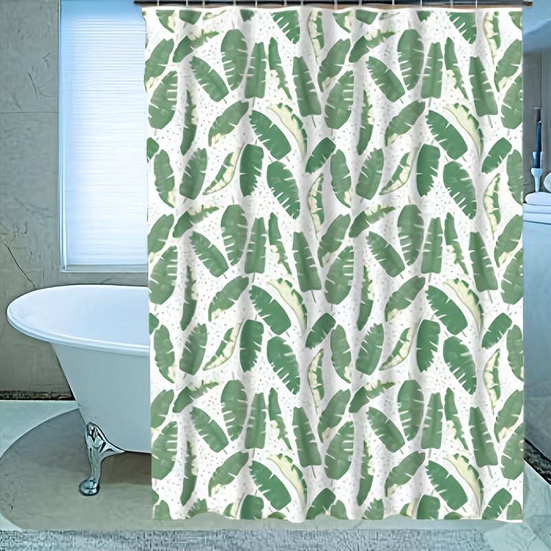 TEMU 1pc Peva Bathroom Shower Curtain Partition Curtain, No Punching, Free 12 Shower Curtain Hooks