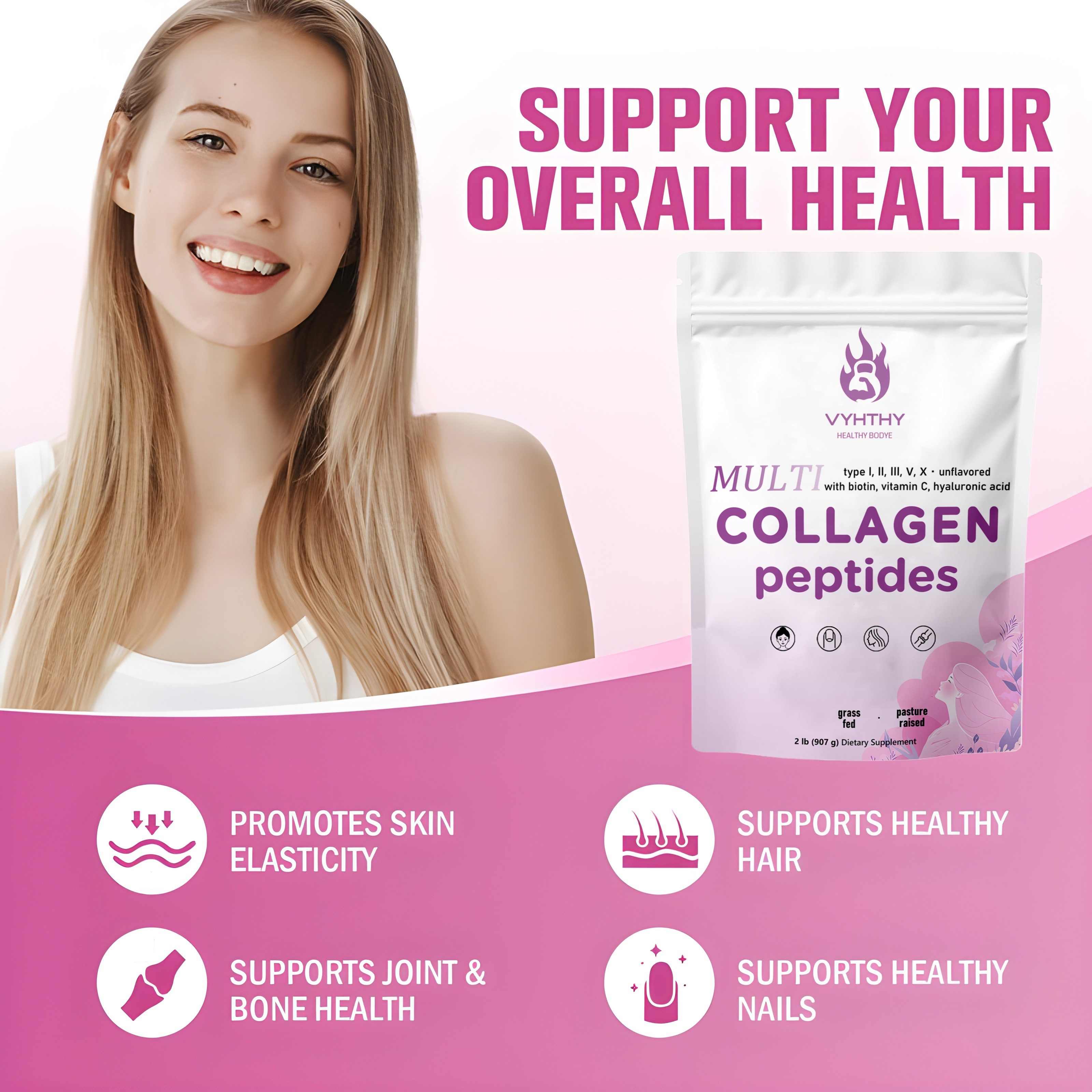 Vyhthy Multiple Collagen Peptide Powders Hydrolyzed Protein Temu