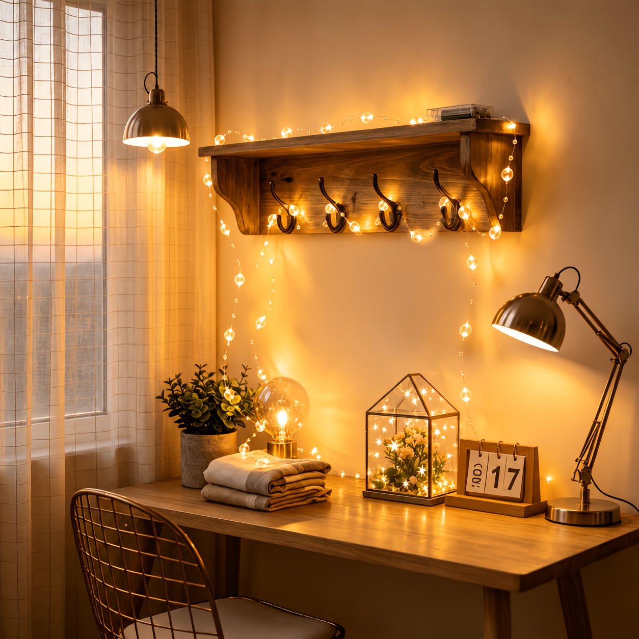 Image of 1pc 20d Warm Light Transparent Pearl String Lights, Suitable For Bedroom Bedside, Study Bookshelf, Halloween, Christmas, Cabinets, Rooms, Gifts, Party Decorations - Batteries Not Included