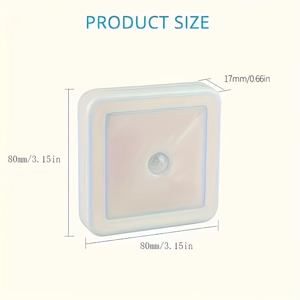 2pcs Smart Motion-Sensor 6-LED Floor/Ceiling/Wall Lamp Set