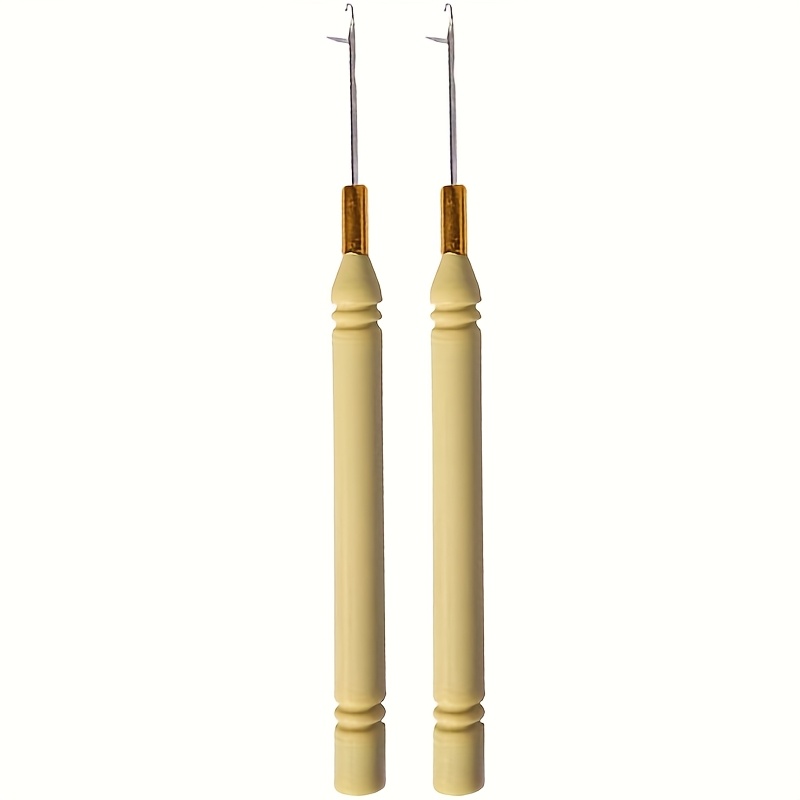 2pcs Pulling Hook Needle Crochet Latch Hook Needle Hair Extensions Loop Tool For Beads And Feathers Extensions