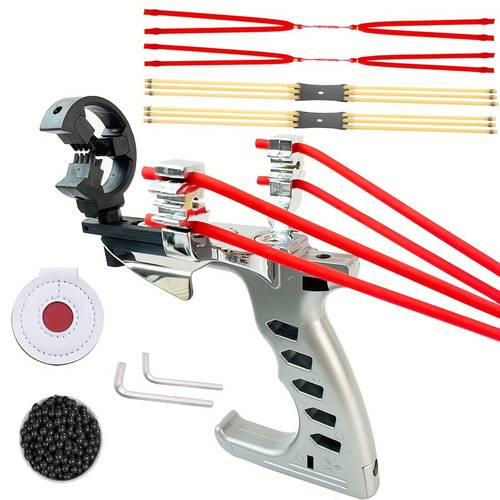 Outdoor Powerful Slingshot Catapult With Rubber Bands, Pellets And Target