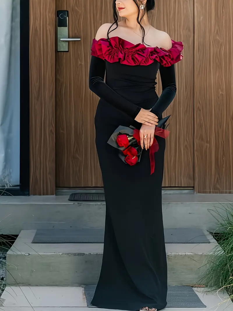 a wine dress one shoulder long sleeves - Temu Greece a wine dress one shoulder long sleeves - Temu Greece
