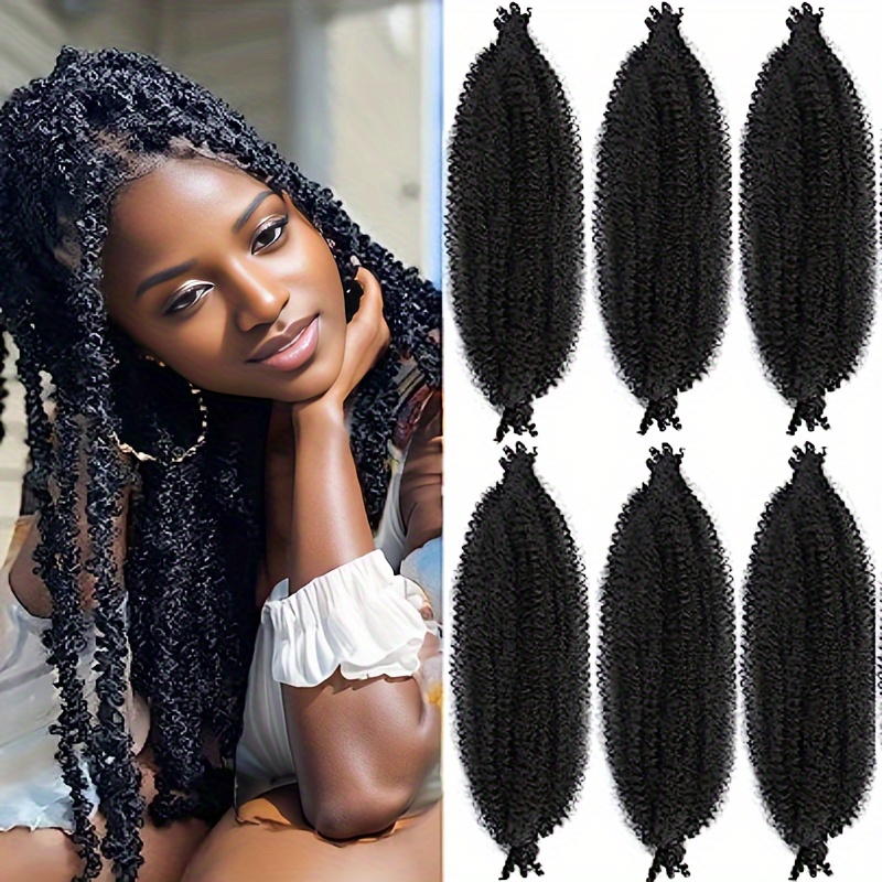 

Pre-separated Springy Afro Twist Hair Spring Twist Hair For Distressed Soft Twist Crochet Braiding Hair Synthetic Hair Extensions 10 16 24 30inch