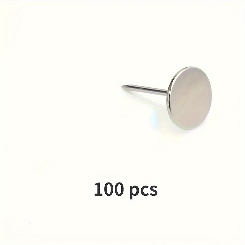 100-pack Tacks With Smooth Shank – Iron Construction Push Pins For Home Decor, Furniture, Jewelry Boxes, And Diy Art Projects