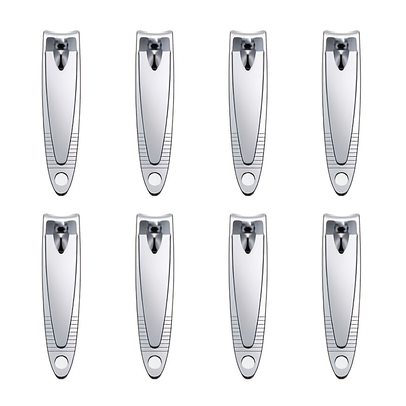 TEMU 100-pack/32-pack/8-pack/1- Style Stainless Steel Nail Clippers, Silvery Fingernail And Toenail Clipper Set, Sharp , Portable Scissor Tool,