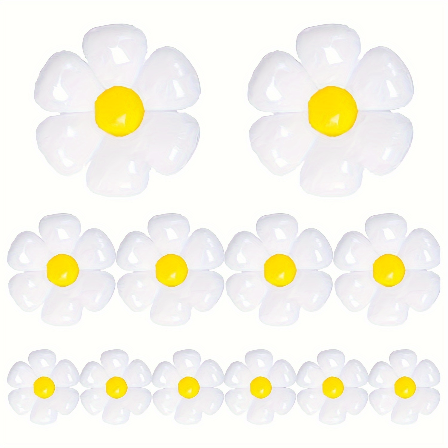 

10pcs Daisy Balloons, Daisy Party Decoration, Huge White Flower Balloons, Daisy Balloon Wreath, Daisy Birthday Party Decoration, Suitable For Birthdays, Weddings, Spring Balloon Wreath