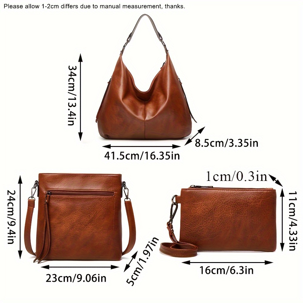 Women's Hobo 3-in-1 Shoulder Bag high quality Clutch