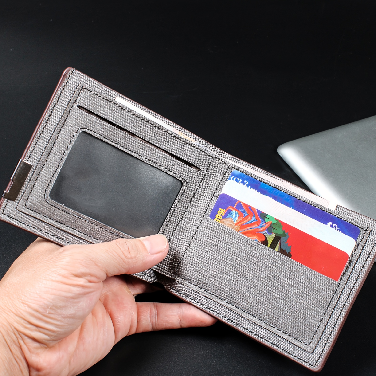 1pc easy retro light luxury premium minimalist   cat and paw print silhouette printed wallet multifunctional mens wallet card case coin purse ultra thin business wallet large capacity multi card slot coin purse suitable for business