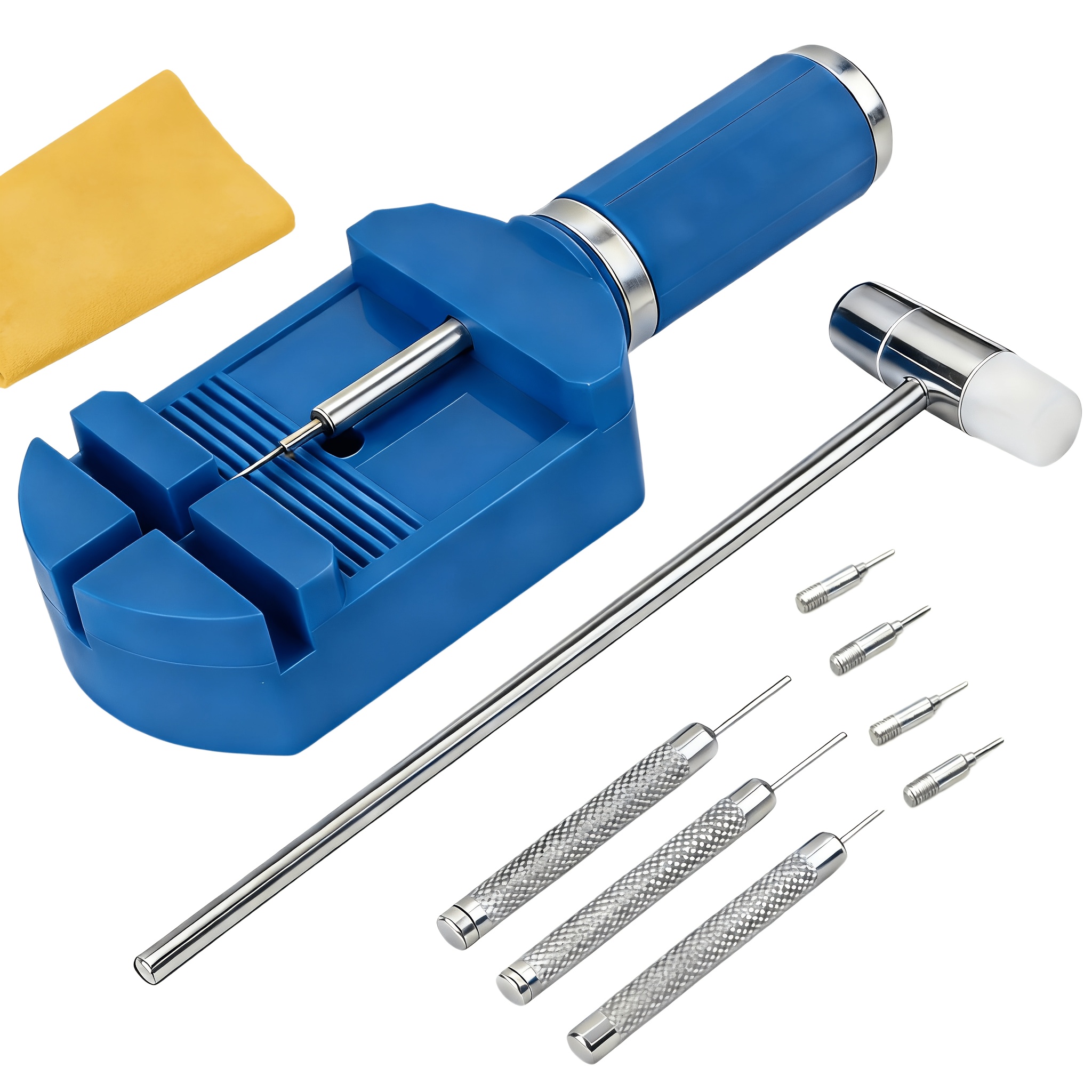 E-shop 10-tlg. Uhrenglied-Entferner-Werkzeugsatz, Armbandwerkzeug, Uhrengliedstift-Entferner-Reparaturwerkzeug-Set, geeignet für die Anpassung von