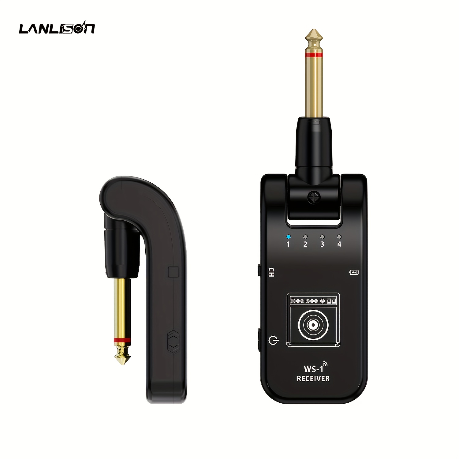 Sistema Wireless Per Chitarra LEKATO WS-10 2.4GHz - Trasmettitore E Ricevitore - Batteria Ricaricabile - Foto 4