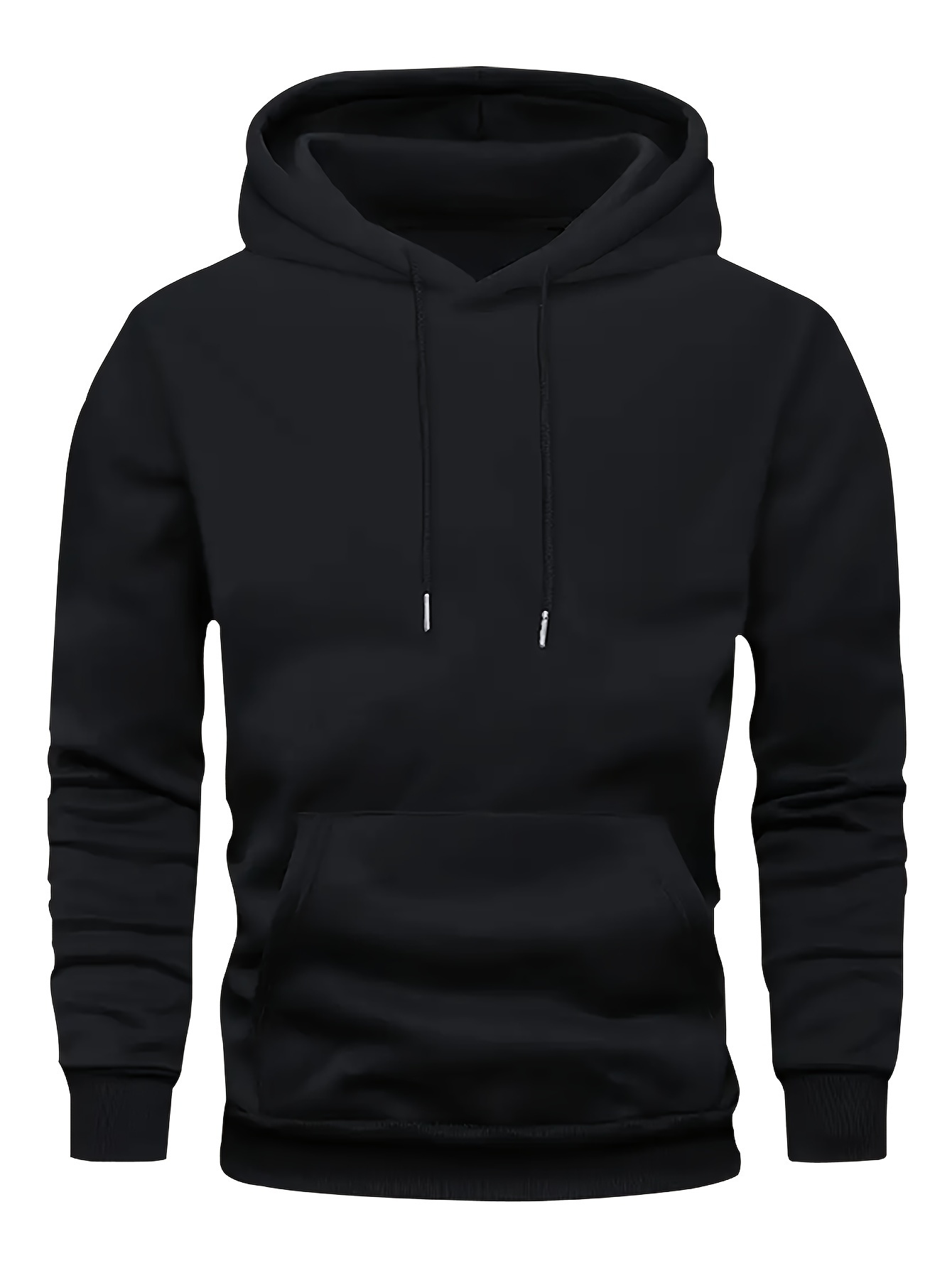 Sudaderas con capucha de moda para hombre, 100% poliéster, casual, con  bolsillo de punto geométrico larga regular, para