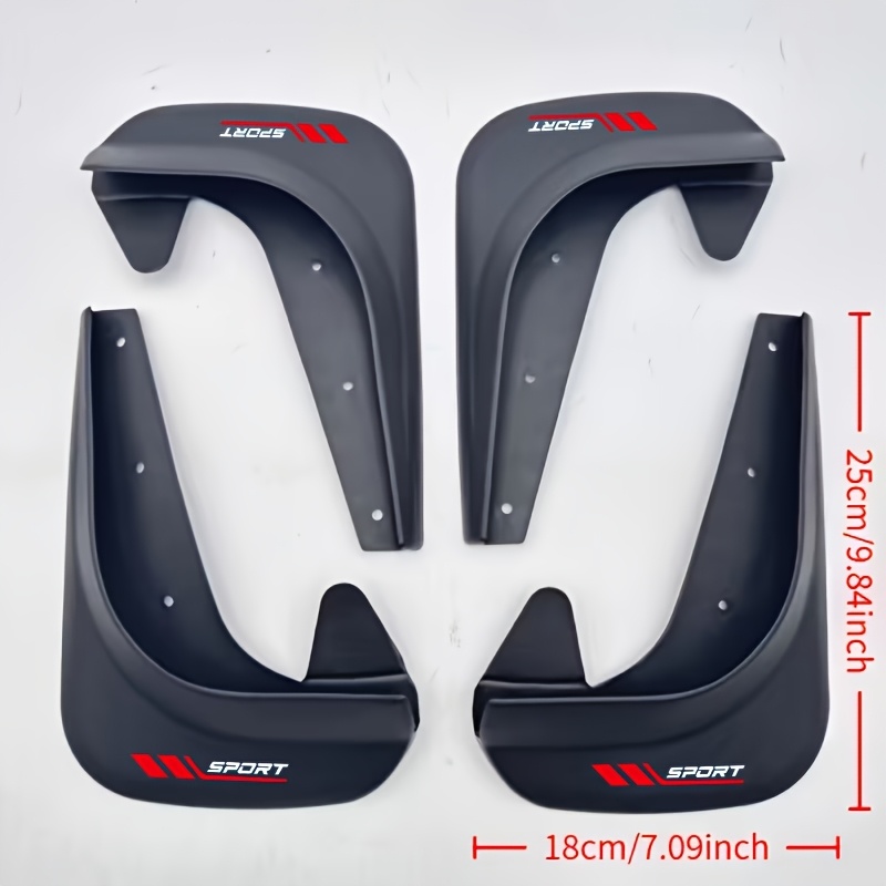 TEMU Sports Car Front And Rear Fenders, Equipped With A Set Of Thick And Wear-resistant Mudguard Leather, Effectively Block Mud And Stones, Protect