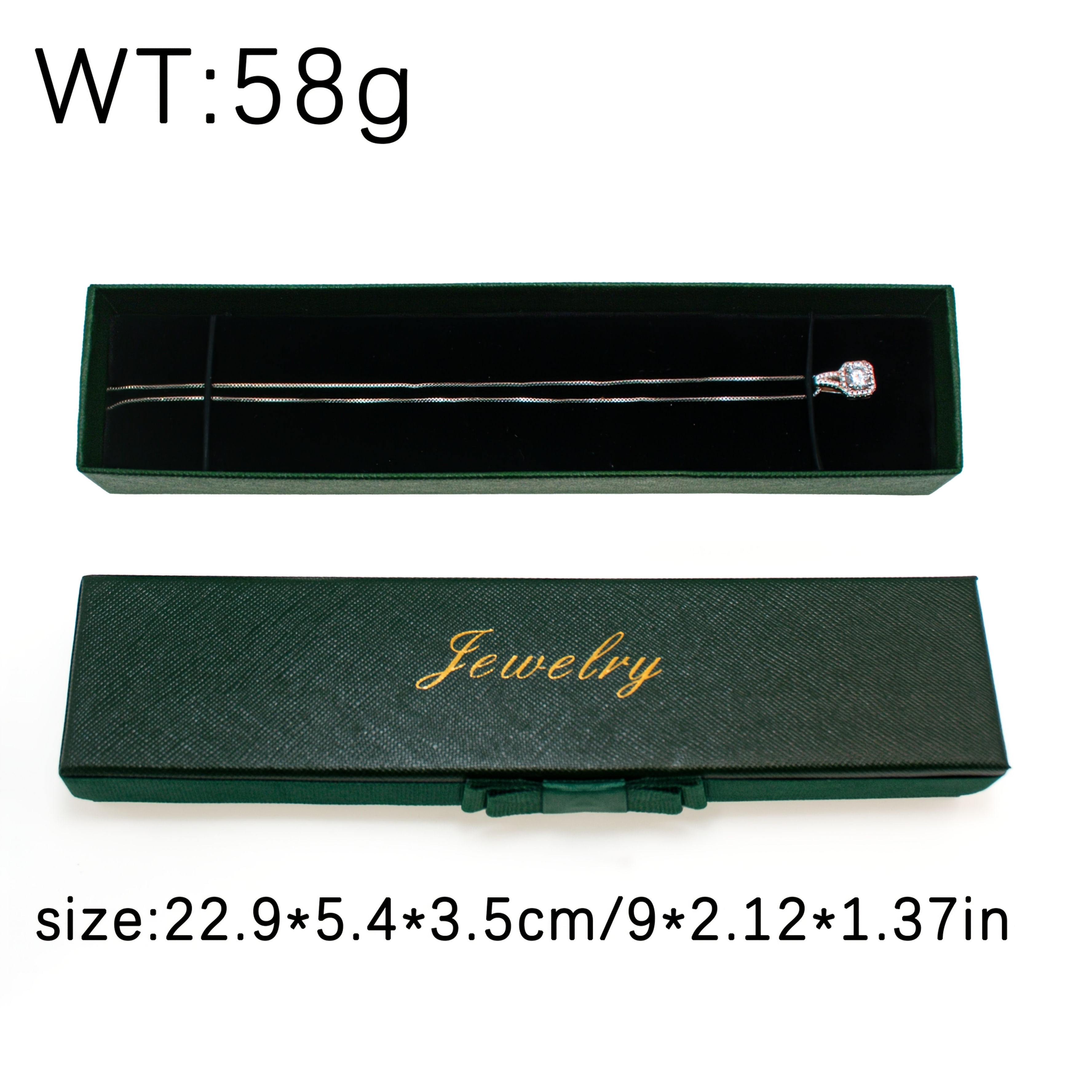 6pcs Side Bow Long Necklace Gift Boxes, Elegant Packaging