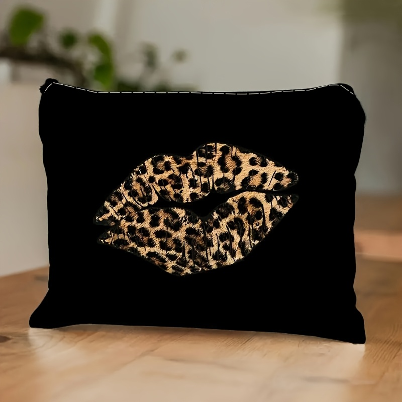 TEMU 1pc, 2d Printed New Large Capacity Women's Printed Makeup Bag Toiletry Bag For Travel And Daily Use - High-quality With Embossed Flowers And