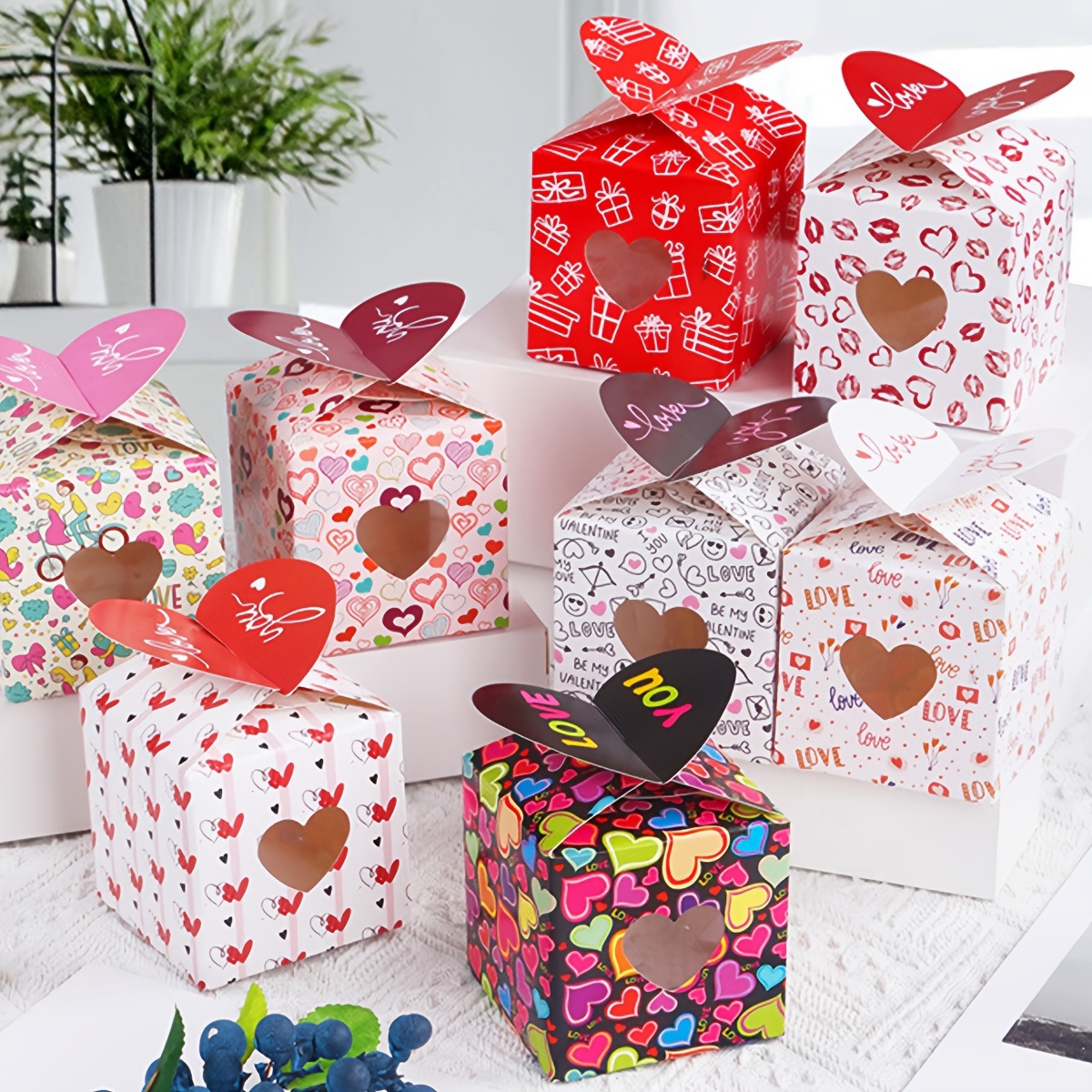 

24pcs Valentine's Day Heart-shaped Gift Boxes - Wedding Favors, Engagement Presents & Party Supplies