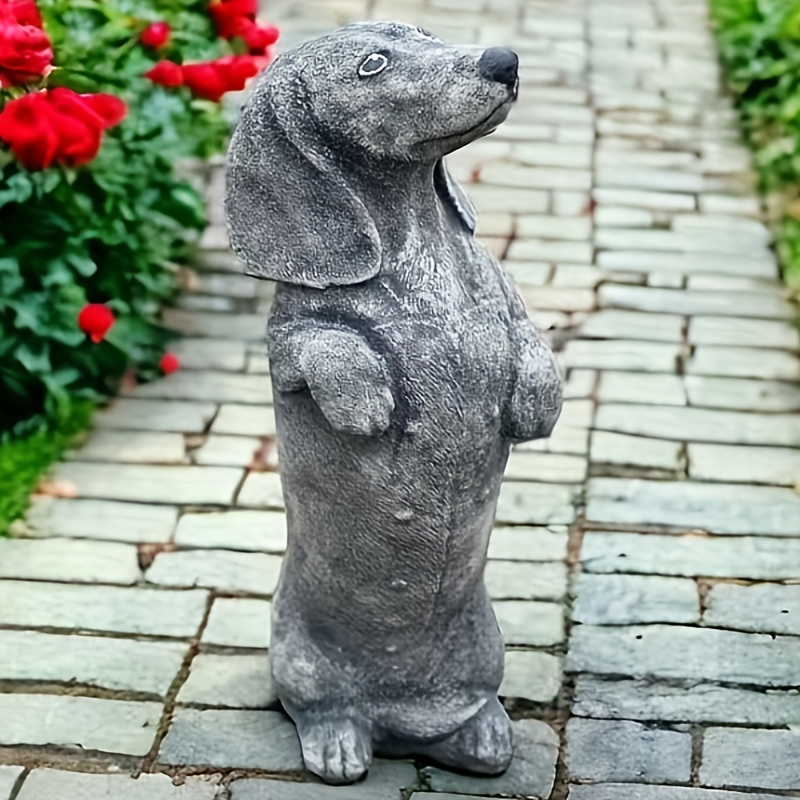 

1pc Dachshund Resin - Decorative Indoor/outdoor Statue For Home, Garden, Office - No Electricity Or Battery Needed - Ideal For New Year, Thanksgiving, Christmas, Mother's Day Decor And Gifts