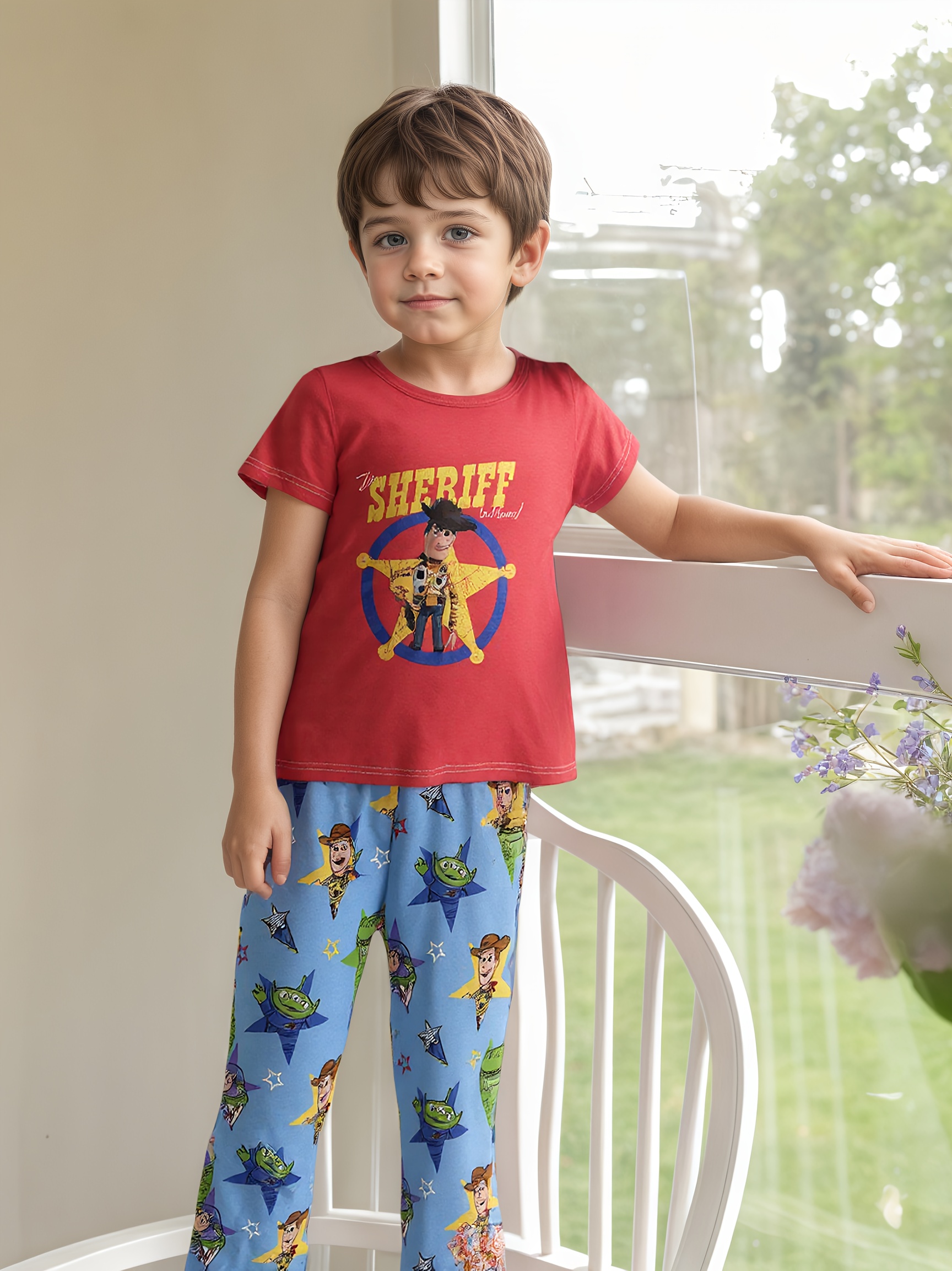 pijama infantil sheriff camiseta Temu Dominican Republic