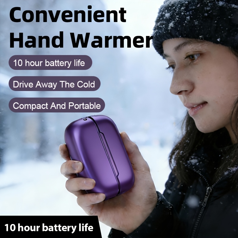 2-Pack Rechargeable Hand Warmers, Double-Sided Heating, Magnetic Hand Warmer 2-in-1, 10-Hour Warmth, Portable Pocket Hand Warmer, Reusable, Suitable for Office, Home, And Outdoors, Ideal Valentine's Day And Christmas Gift