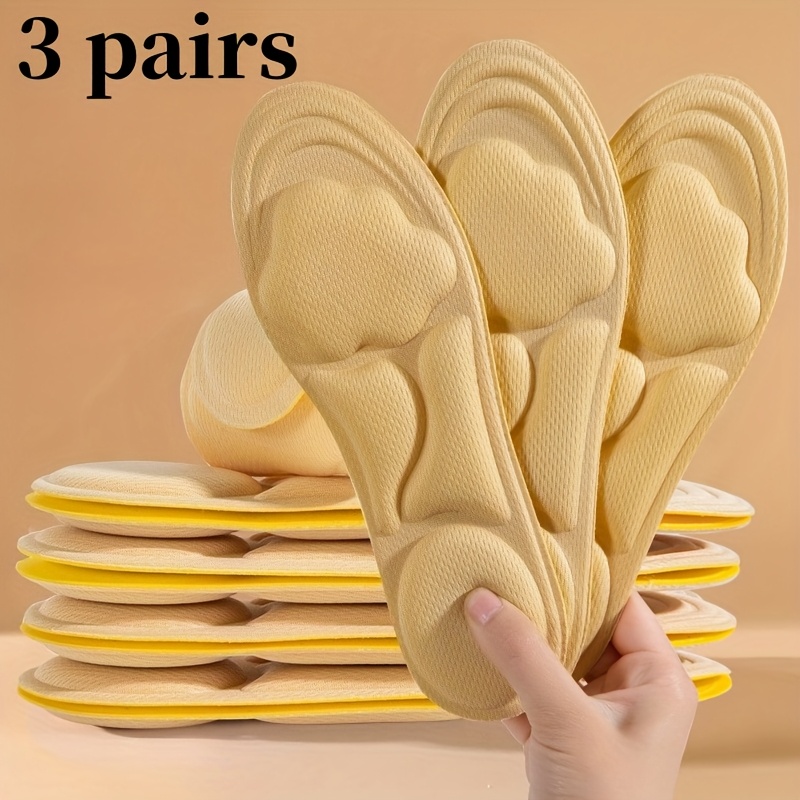Image of 3 Pairs Of Sports Insoles, Suitable For Sports Shoes And Casual Shoes, For Outdoor Sports Use