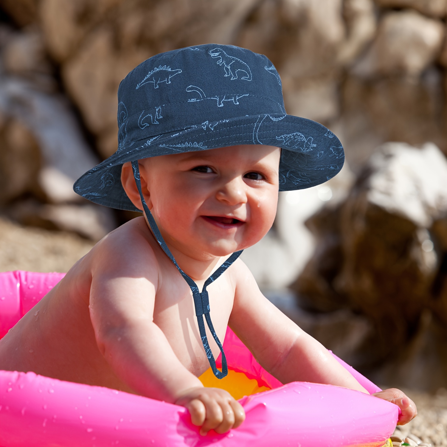 Kids Bucket Hat Summer Cotton Bucket Sun Hat Boys Girls Wide