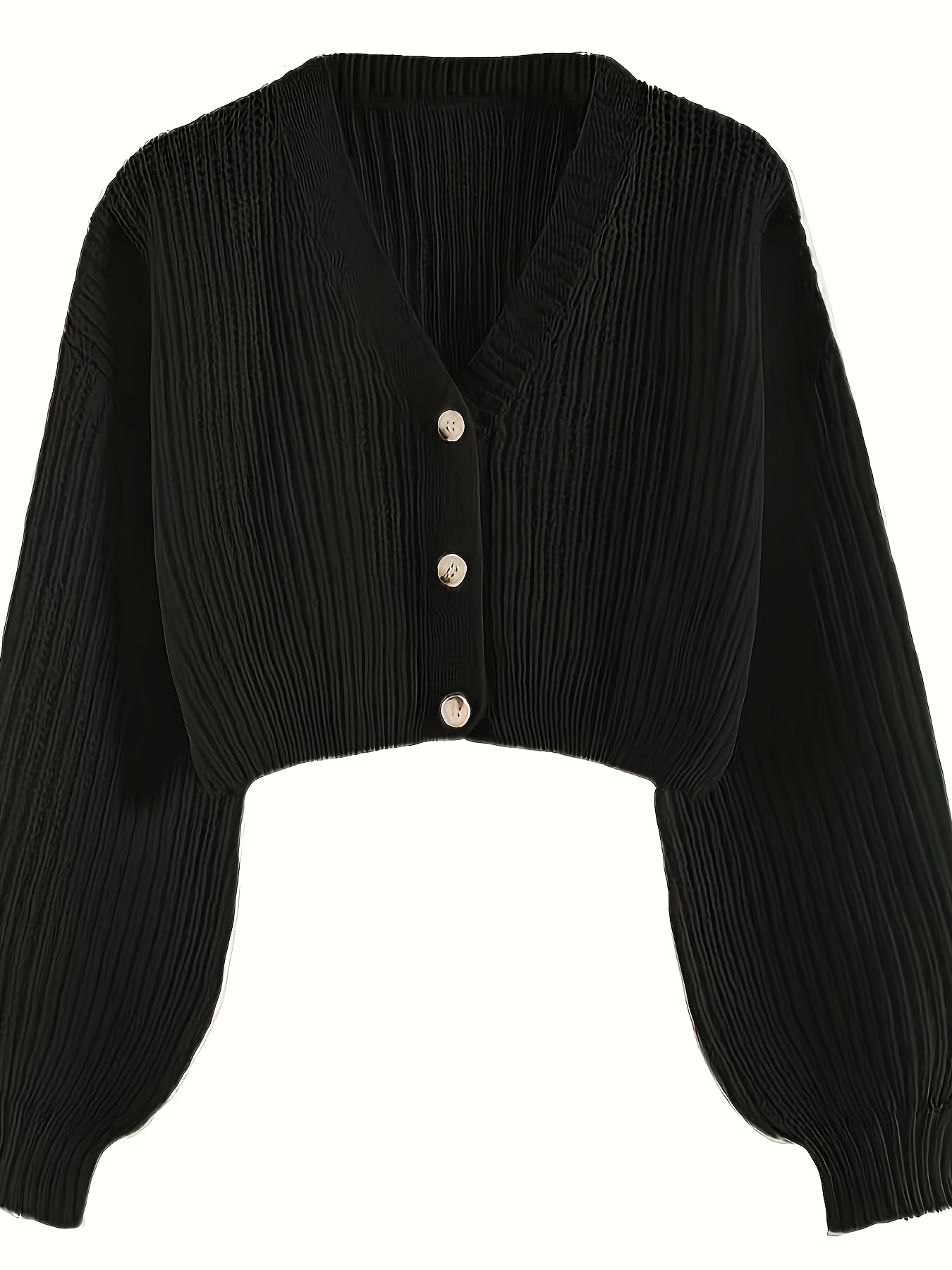 Cardigan Femme Col V Avec Boutons - Pull Tricot Manches Longues Couleur Unie Pour Automne-Hiver