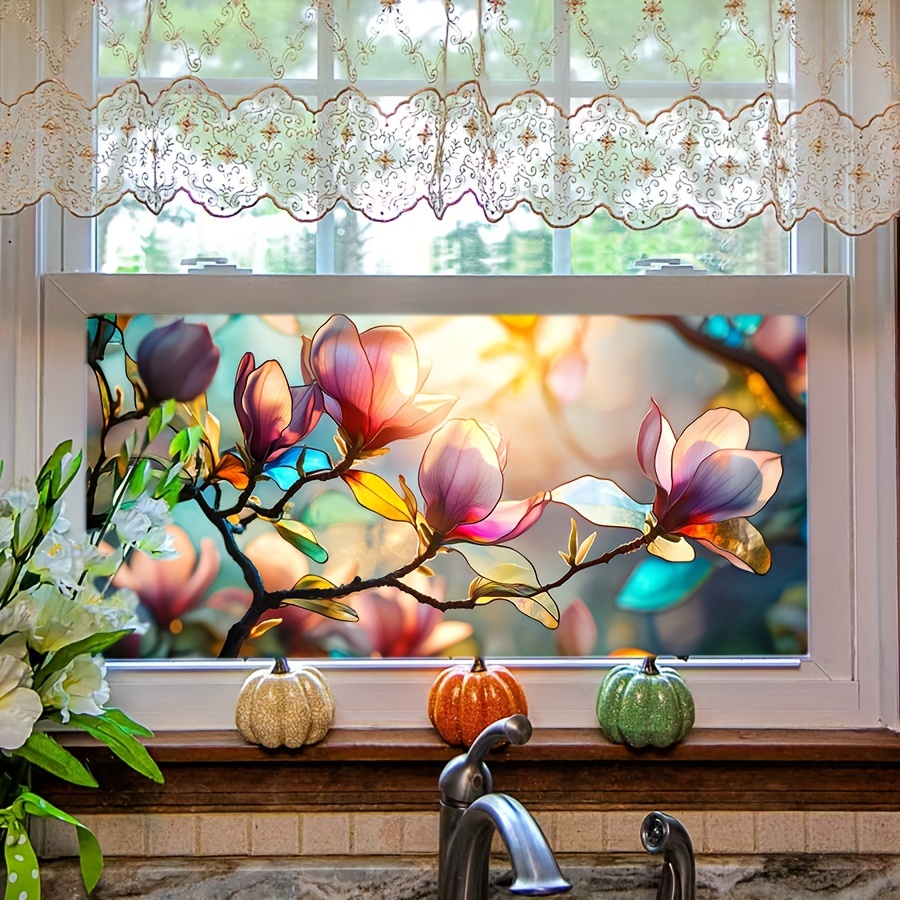 

1pc Autumn And Winter Festival Decoration Static Conducting Glass Sticker Privacy Film Window Sticker Bedroom Living Room Kitchen Door Window Decoration Home Decoration Sticker Removable