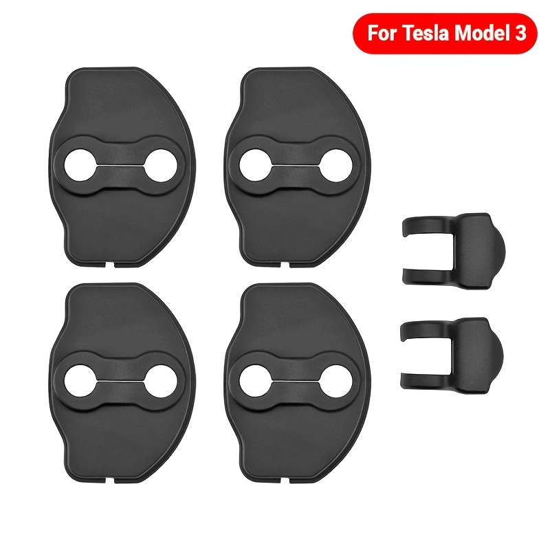 TEMU 6/8pcs Door Lock Cover   Striker Cover, Tpe Anti-rust Protection, Interior Upgrade Accessories (for 2017-2026 Model 3/y)