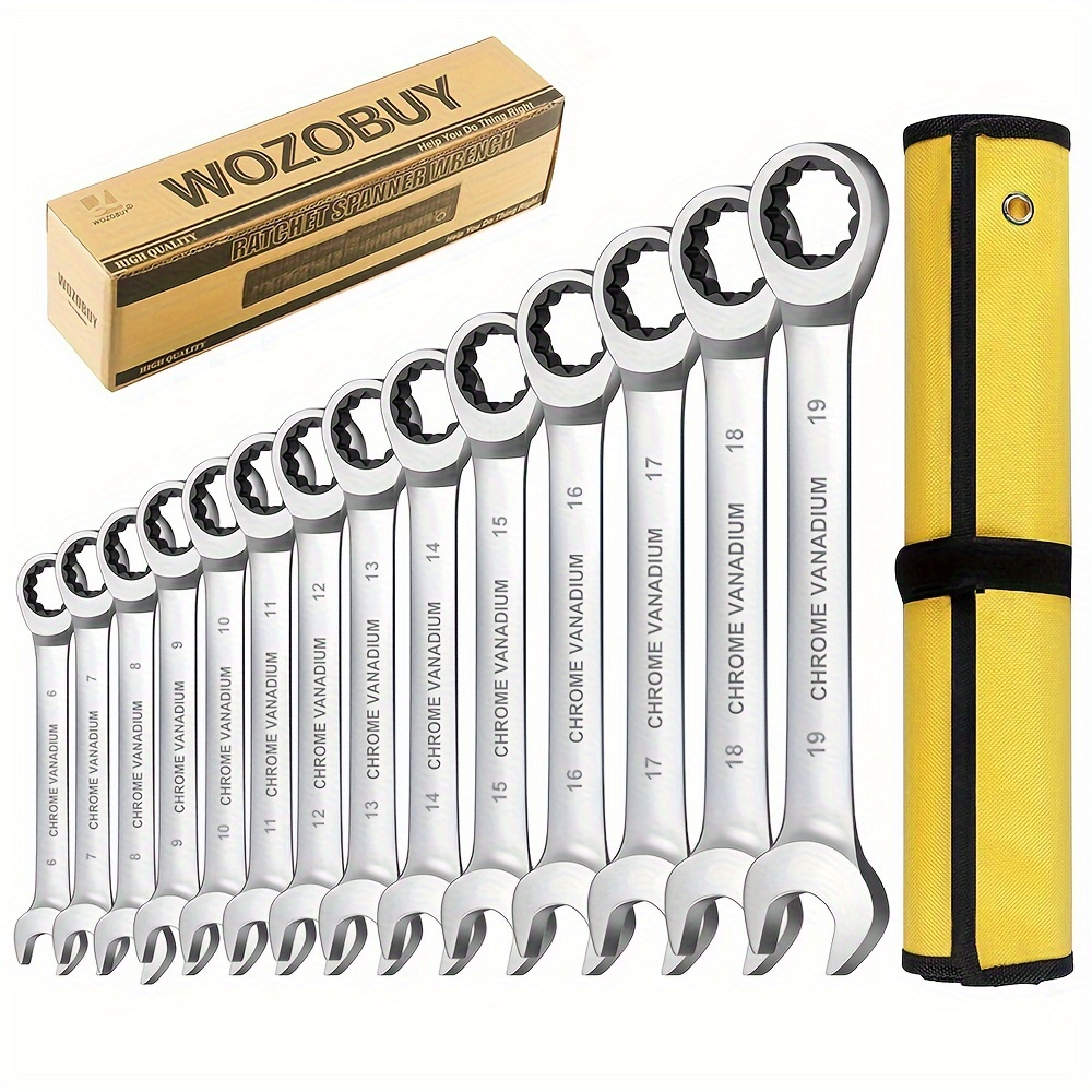 

Ratcheting Combination Wrench Set, 8pcs/14 End And Open End Wrench Set Fit For Garage, Home Diy, Repair, Maintenance