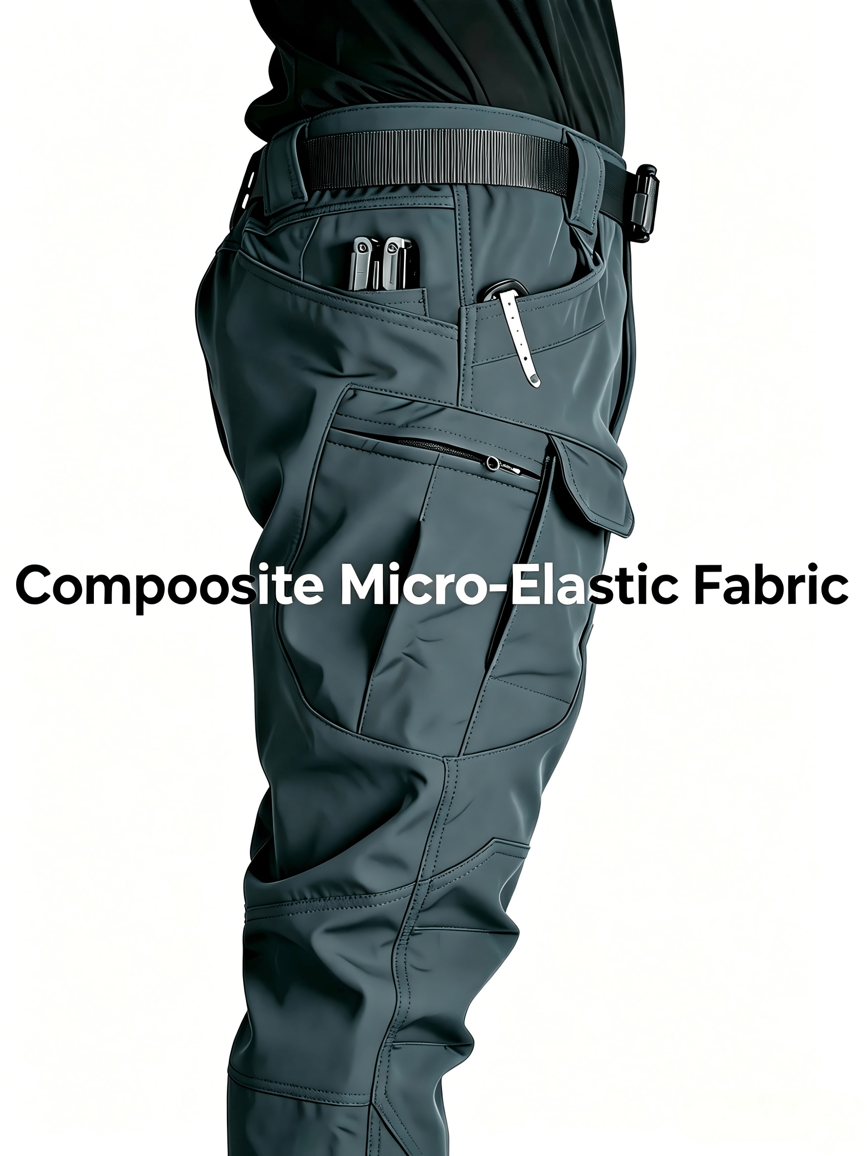 item picture mens   cargo pants multi   100 composite fabric soft and   stretch suitable for mature mens wear casual daily use camping middle aged and elderly spring autumn style no belt included