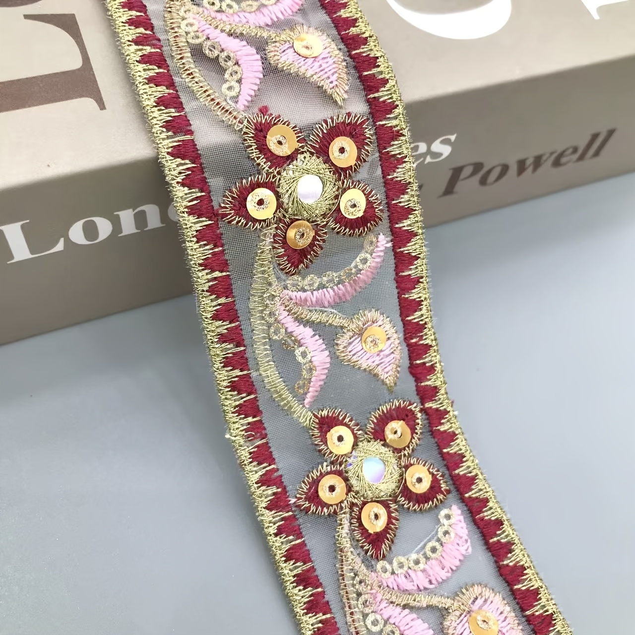 Organza Embroidered Sequin Lace for DIY Accessories