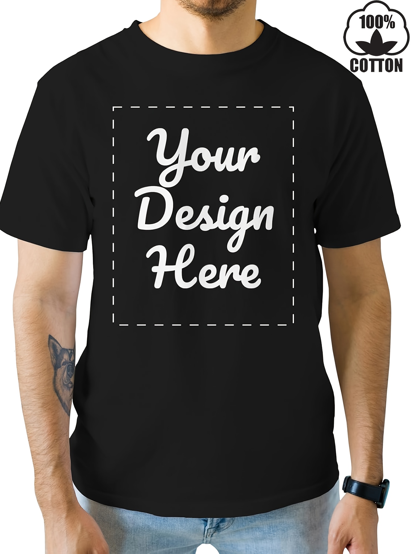 item picture mens 100   t shirt personalized short sleeve round neck tee with your own print orders welcome for gifts promotions uniforms hot transfer printing technology casual wear