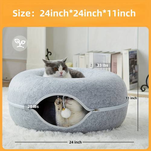peekaboo cat cave for indoor cats cat donut cat bed scratch resistant cat toys for medium large cats