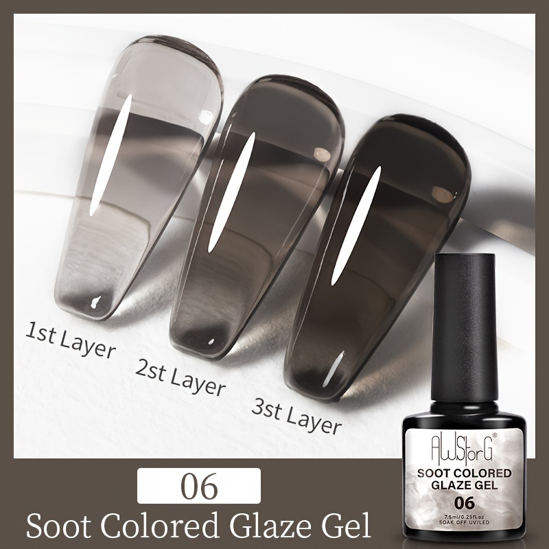 Image of Awstorg 7.5ml /led Gel Polish - Colored Clear Nude Semi-permanent Soak Off Nail Polish Suitable For /led, Professional Salon & Diy Manicure Gel Polish For Nail Care