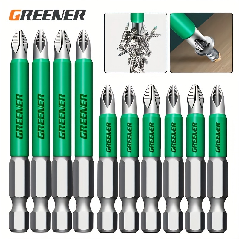 

4pc Subland Drill Bit Set, Anti Slip, Magnetic, High Hardness Ph2 Steel Bits For Hand/electric Screwdrivers, No Assembly Required - Low Head Socket Cap