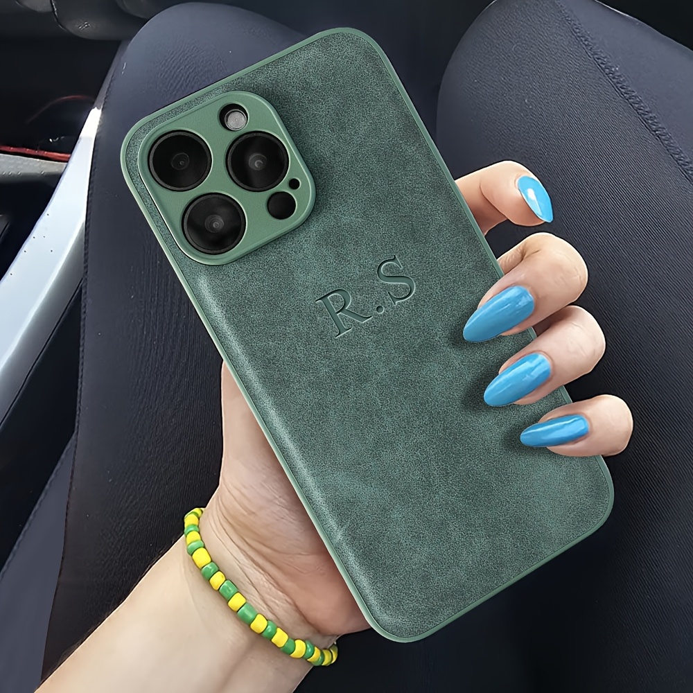 

Customizable Phone Cover For Iphone Models 11 Through 16 Plus, Featuring A Unique 3d Engraving , Soft Suede Leather, And Shockproof Design, Or .