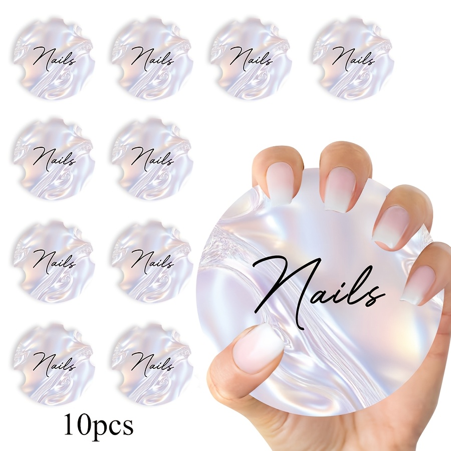 TEMU 10pcs Nail Art Display Card Nails Photography Show Prop Board Disc Press-on Nails Salon Accessory Nail Tech Prop Nails Selfie Disc Display Board For Manicurist