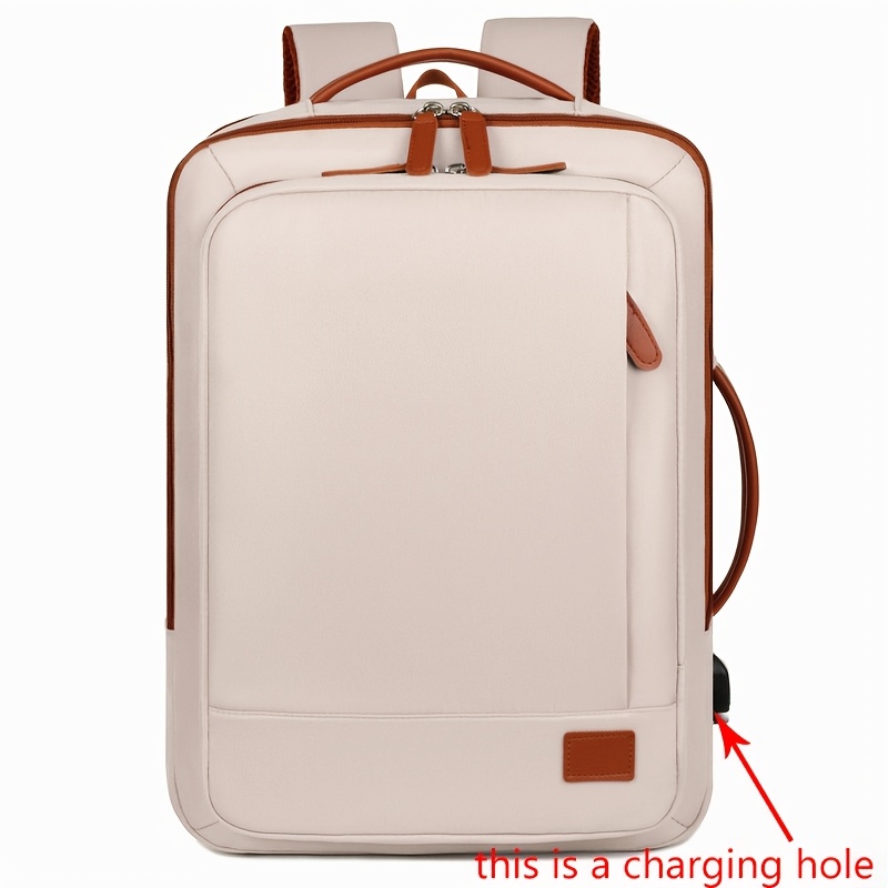 TEMU Large Capacity Expandable Laptop Backpack, Lightweight Travel Backpack, Handheld Design, Suitable For Travel, Business, Commuting, Etc