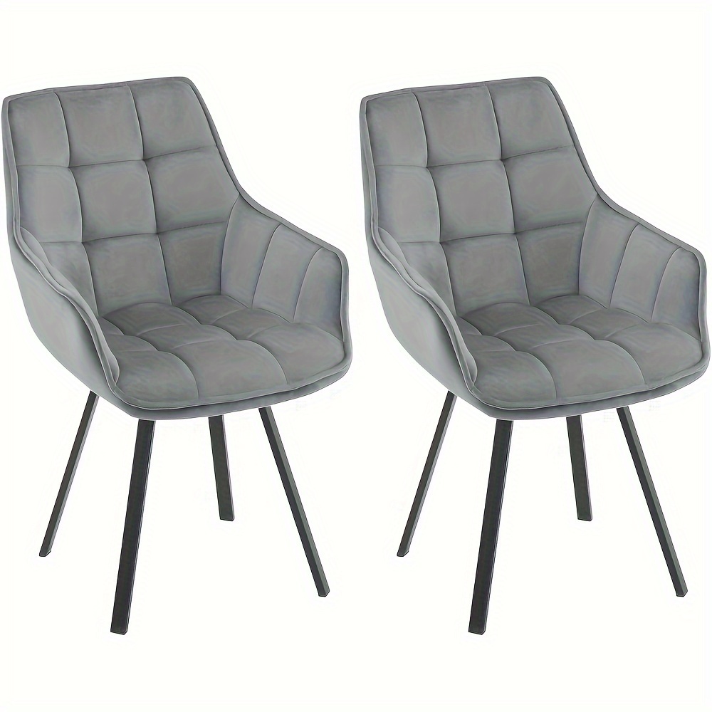 2pcs Dining Chair Swivel Chair Kitchen Chair Dining Chair With Armrests And Backrest Comfortable And Modern With Metal Legs
