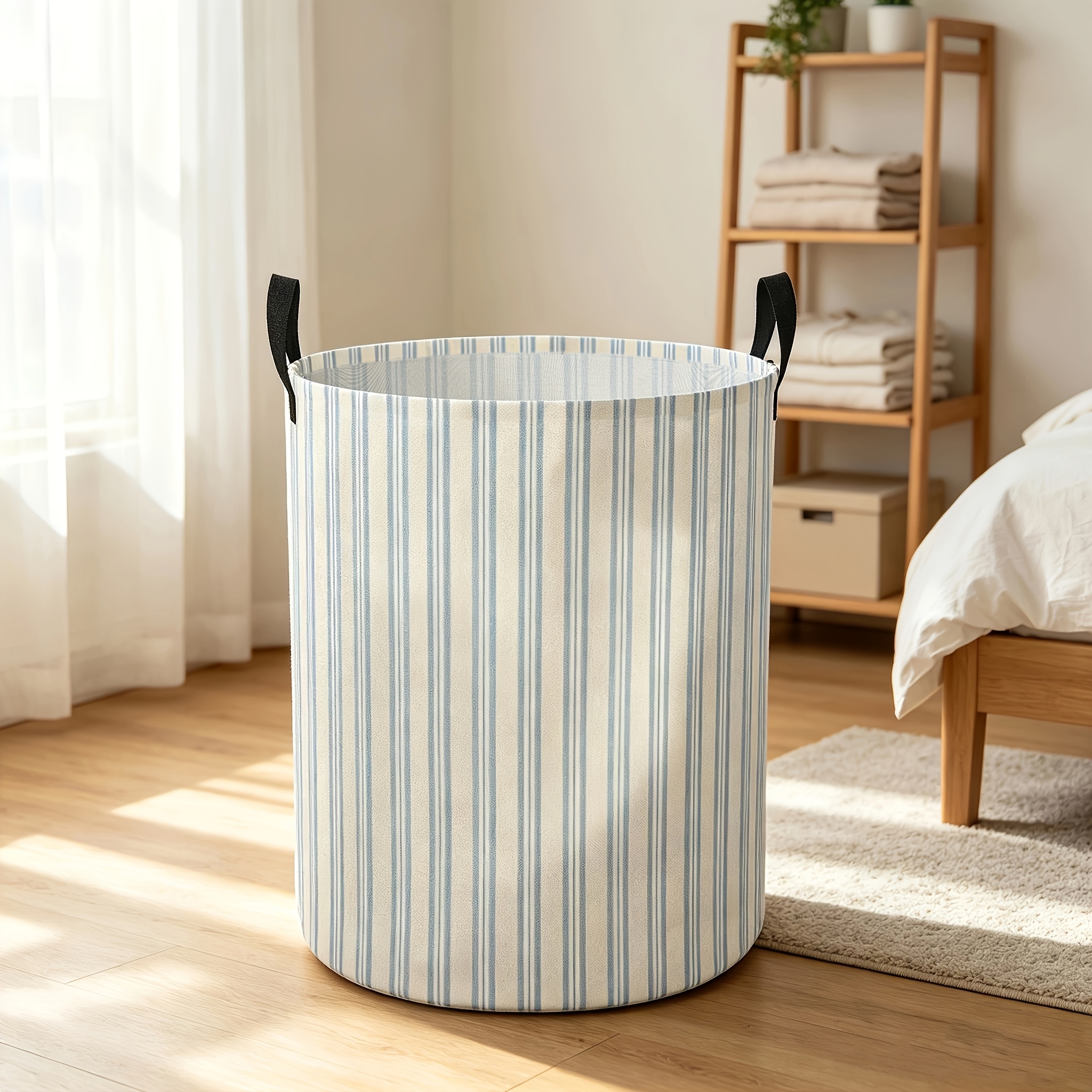 TEMU 1pc Fashionable, Simple, And Modern Three-legged Cute Laundry Basket, Daily Clothes Storage Bin, Dirty Clothes Hamper, Shelf Organizer Basket,
