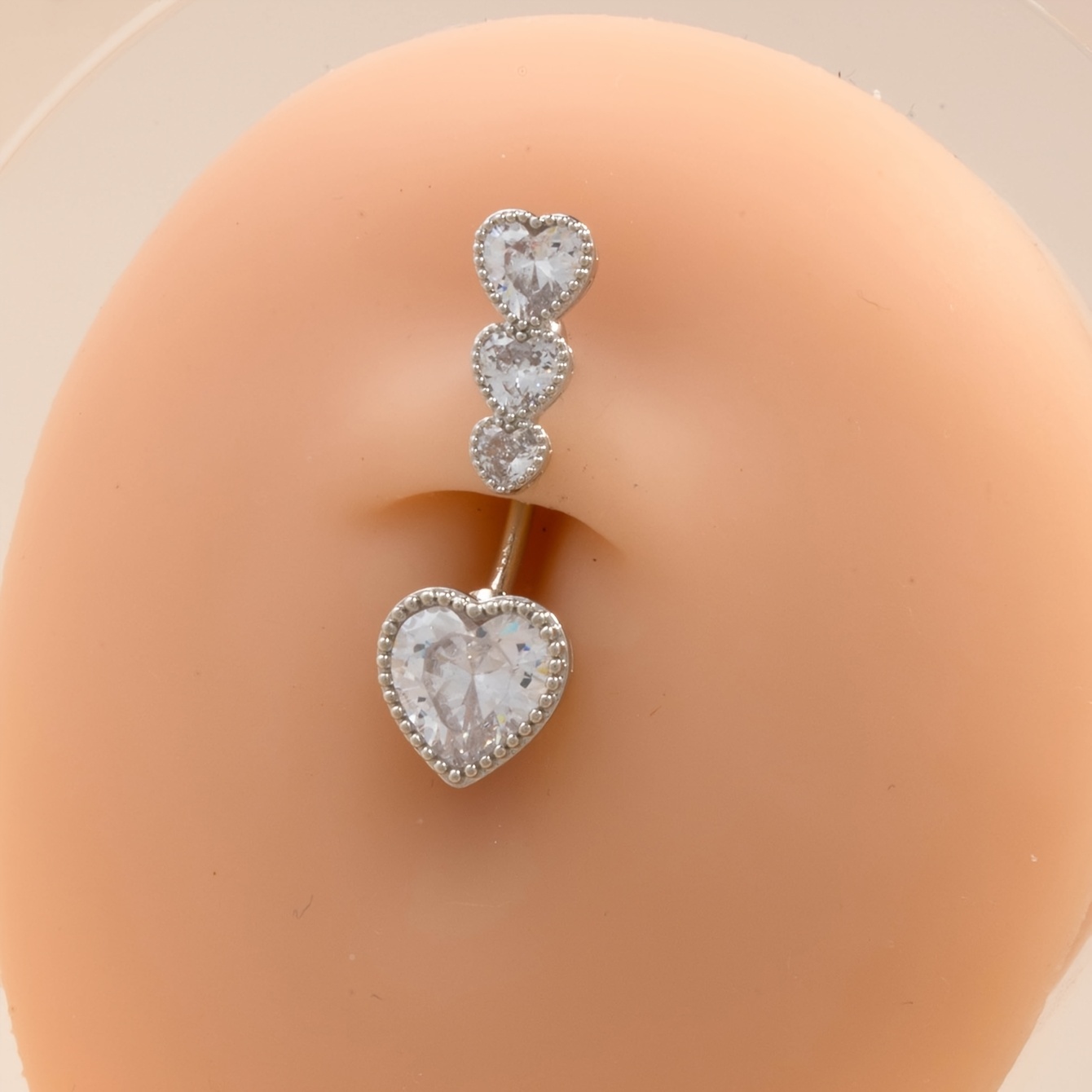 Cubic Decorative Navel Nail, Elegant Body Piercing Jewelry