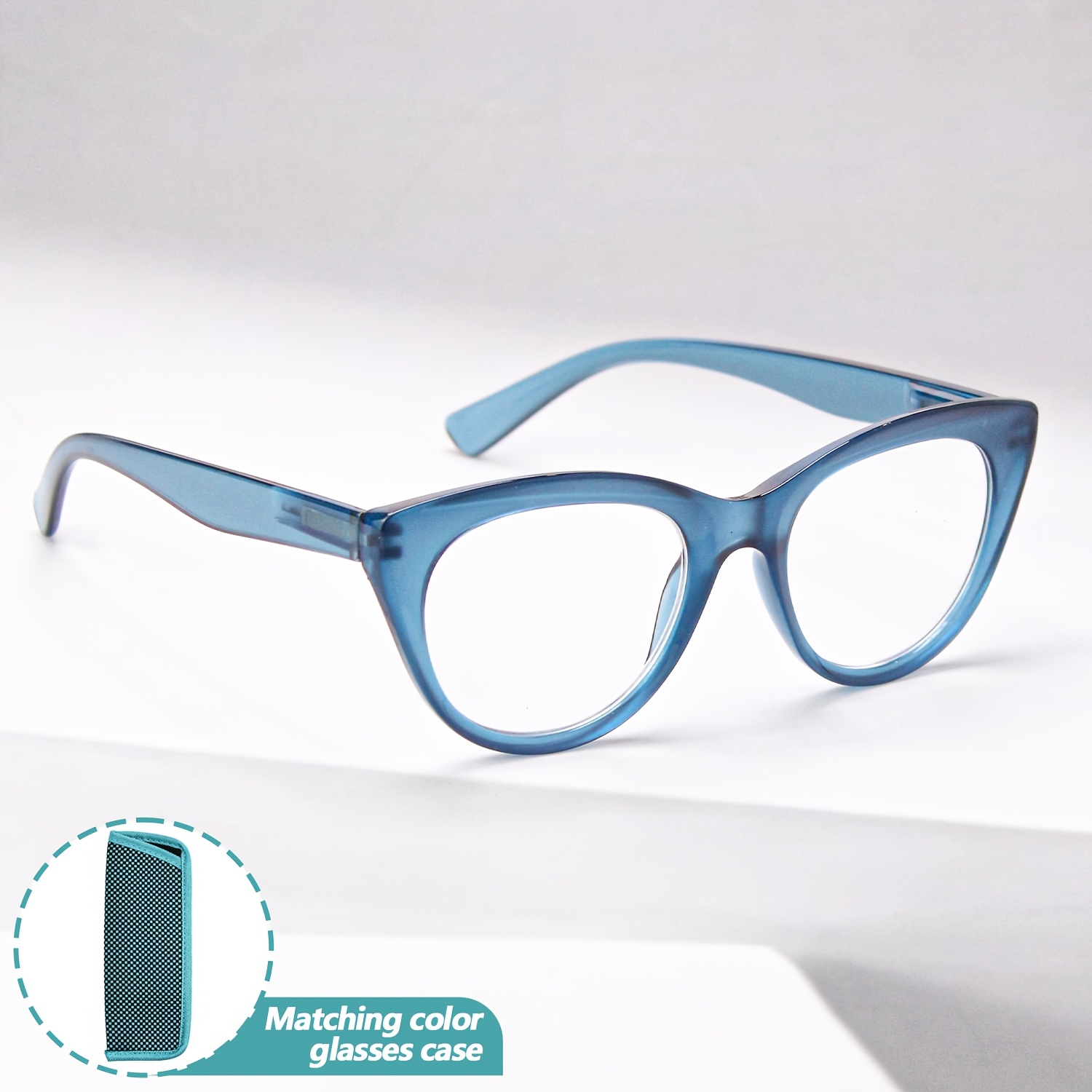 Trendy Cat-Eye Reading Glasses with Solid-Color Frame