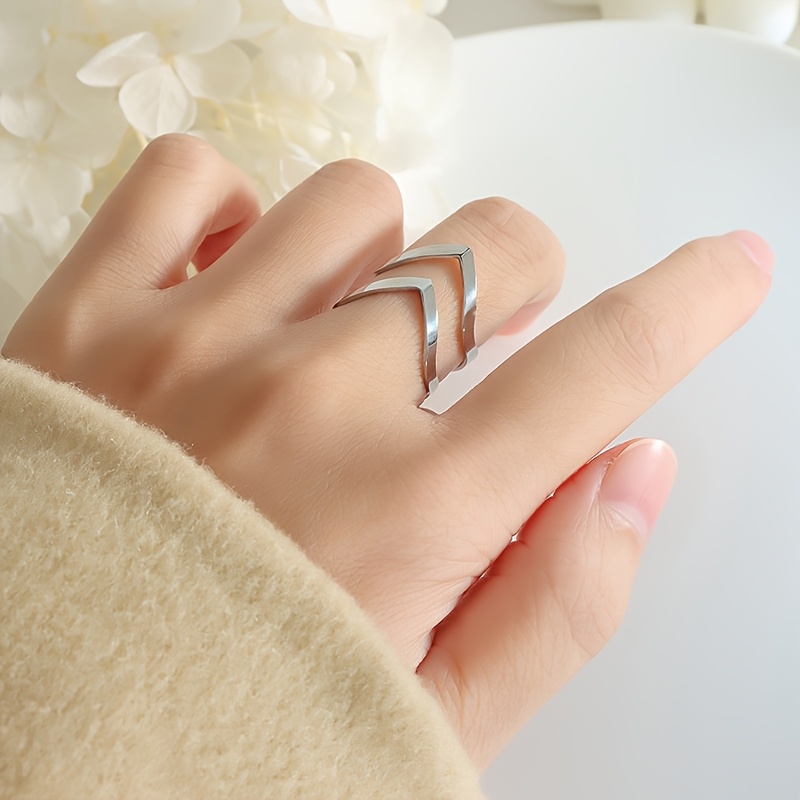 Western Ins Fashion Open Index Finger Ring, Trendy Style