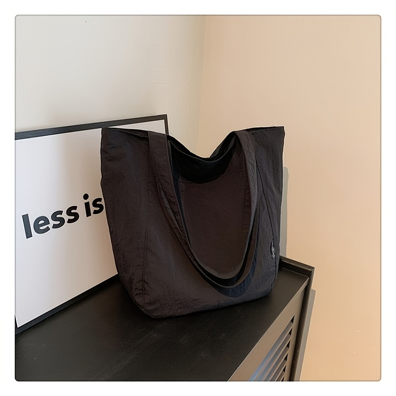 TEMU Sac à bandoulière pour femmes style coréen, grande , sac étudiant, sac à livres, sac de voyage, unisexe, léger, sac fourre-tout tendance