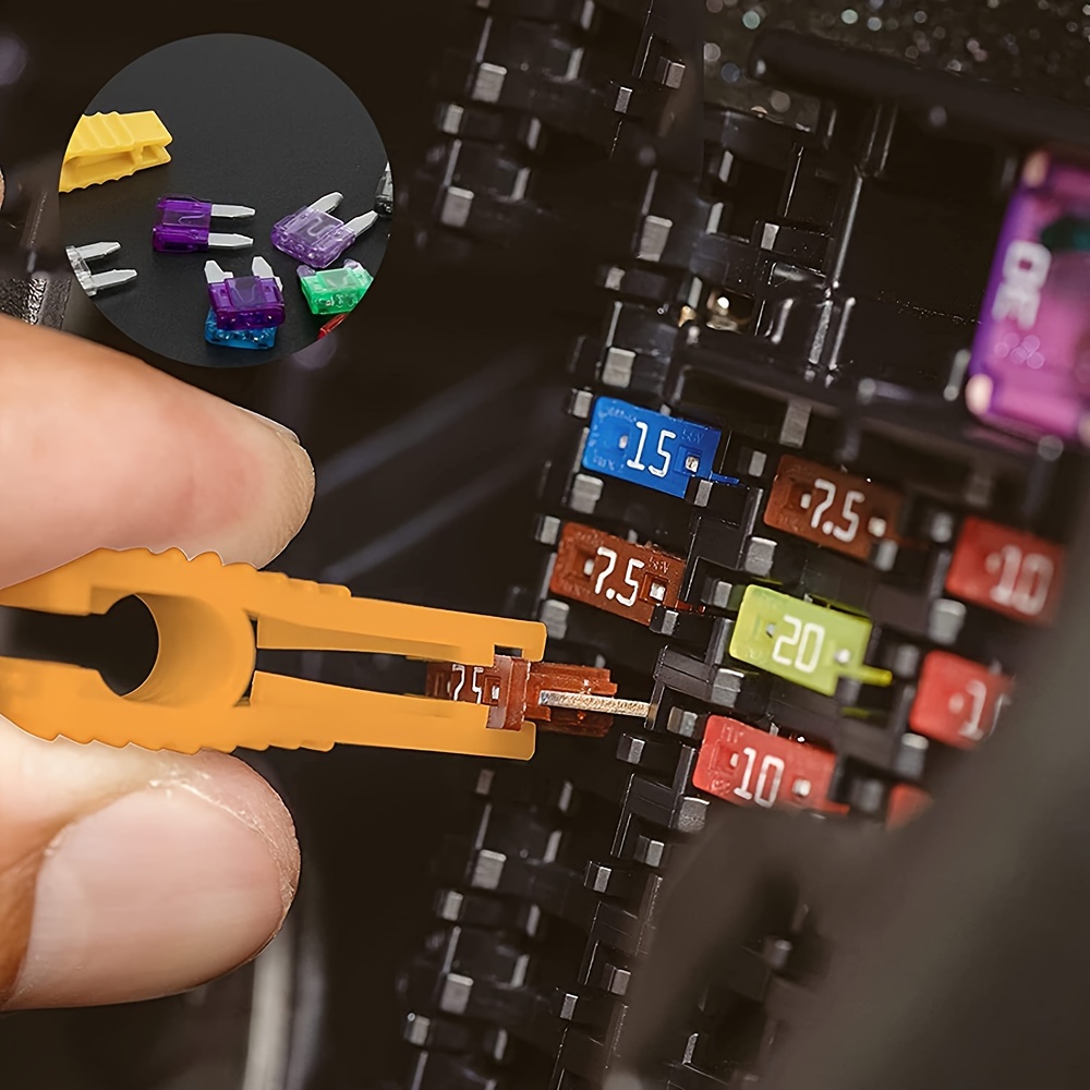 kit de 100 fusibles automotrices, juego mejorado con extractor mini de 2a-35a,   para autos, autocaravanas y barcos