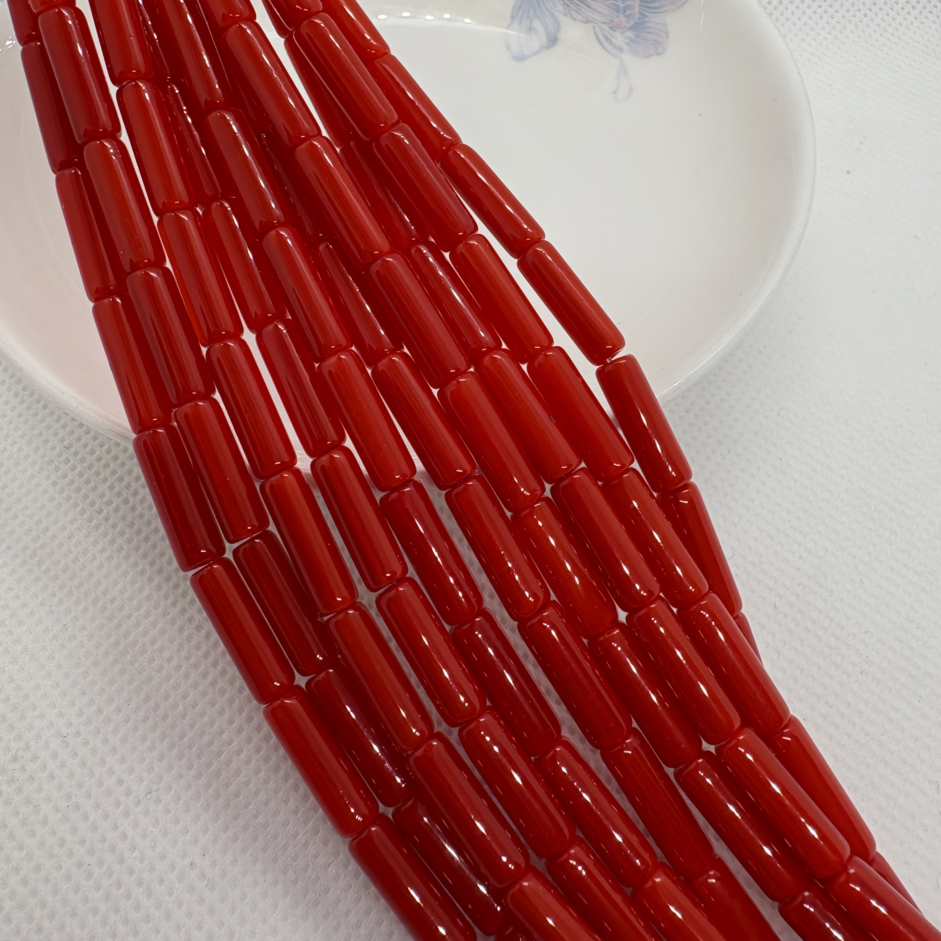 TEMU 28 pezzi di perline di vetro a tubo multicolore da 4*12 mm, adatte per di braccialetti, collane, portachiavi, ciondoli per borse e decorazioni
