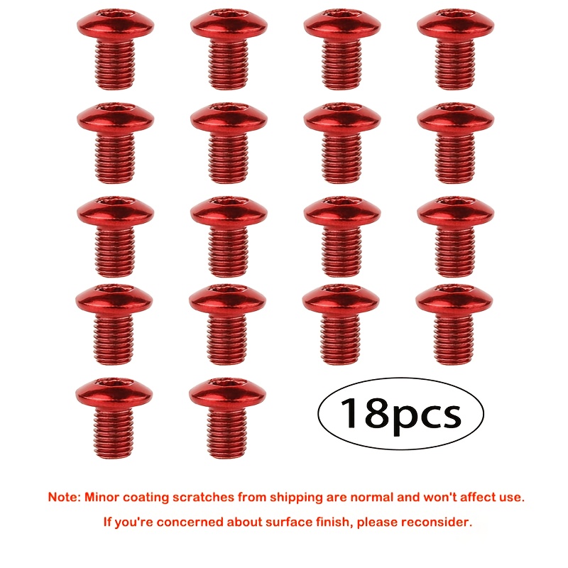 Image of 18pcs M5x9mm Bicycle Disc Brake Rotor Bolts - Stainless Steel T25 Torx Screws For Mtb/road Bike Brake Pads Installation