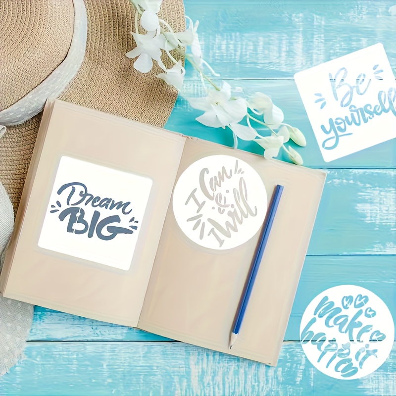 20 Motivational Quote Templates, Reusable PET Material