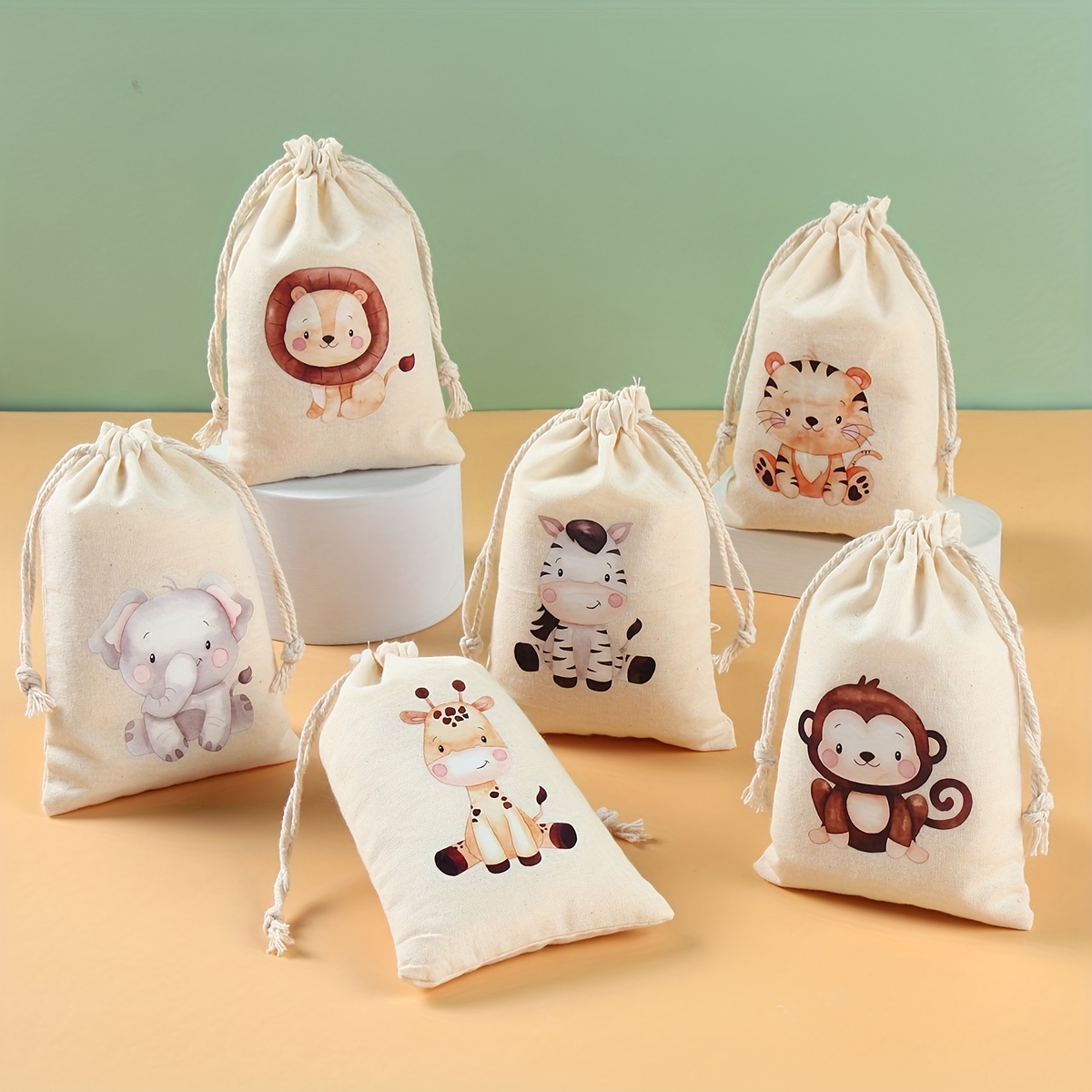 

6pcs Reusable Drawstring - & Pouches For Parties, &